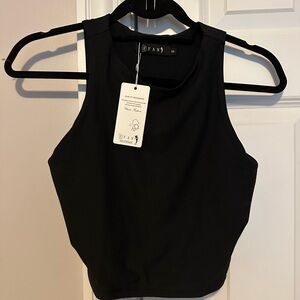 Brand new black crop top tank top